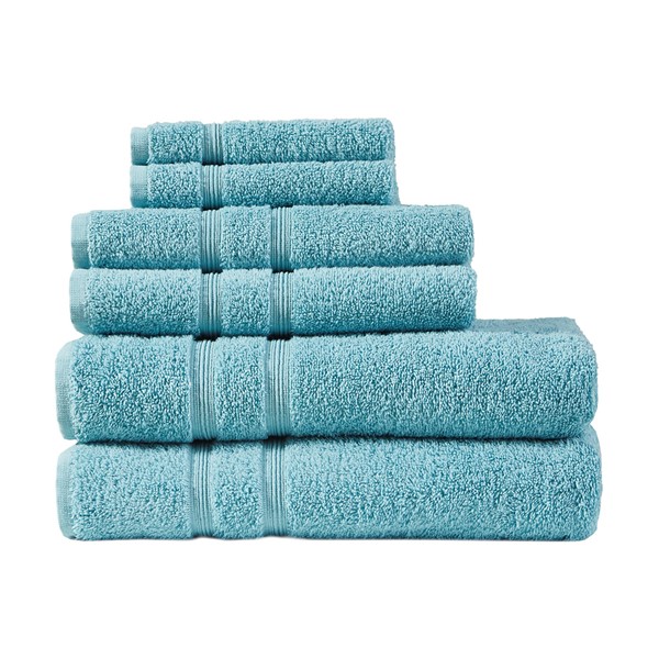 Hampton Park Turkish 6-Piece Bath Towel Set in Blue