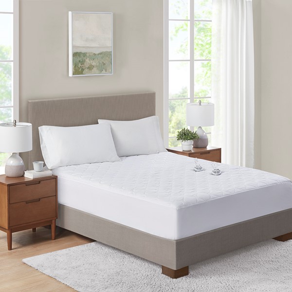 ALLYOULAND Heated Mattress Pad, Dual Control 6 Heat Settings, ETL Certified, Machine Washable (Queen)