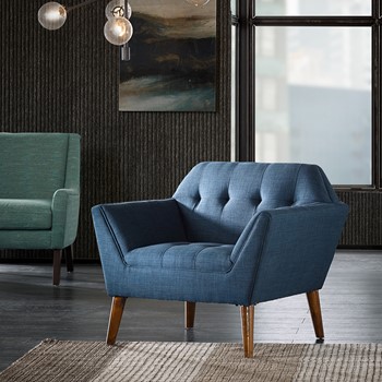 Newport Wide Mid-Century Modern Lounge Chair