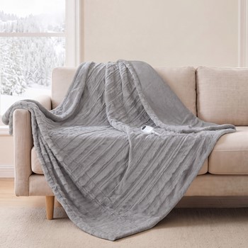 Wholesale Beautyrest Heated Duke Faux Fur Heated Throw