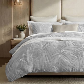 Coastal Leaves 3 Piece 3 Piece Cotton Duvet Set