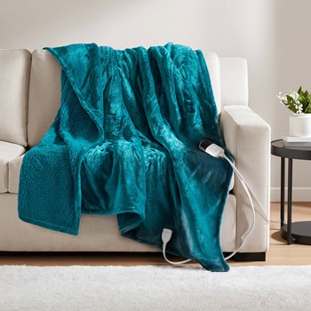 Wholesale Beautyrest Heated Microlight to Berber Throw