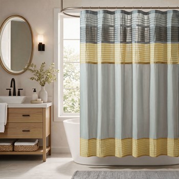 Amherst Faux Silk Shower Curtain