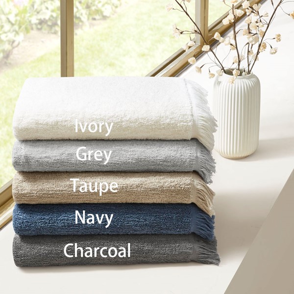 Shop Luxor 100% Egyptian Cotton 6 Piece Towel Set Charcoal