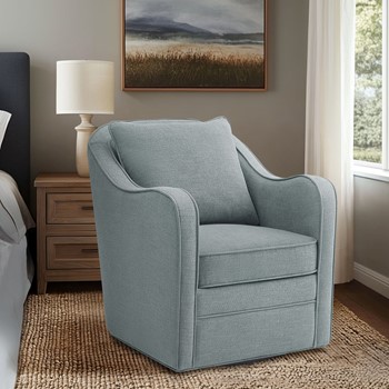 Wholesale Madison Park Brianne Upholstered Swivel Curved Armchair