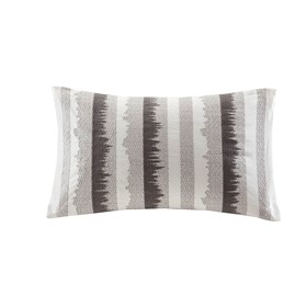 Chet Embroidered Cotton Oblong Pillow