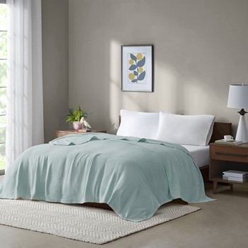 Wholesale Madison Park Freshspun Basketweave Cotton Blanket