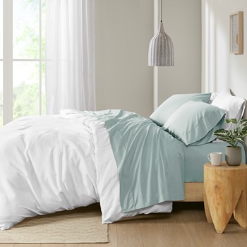 Wholesale Madison Park 200 Thread Count Relaxed Cotton Percale Sheet Set