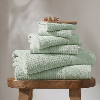 Wholesale Madison Park Spa Waffle Cotton Jacquard Bath Towel 6 Piece Set