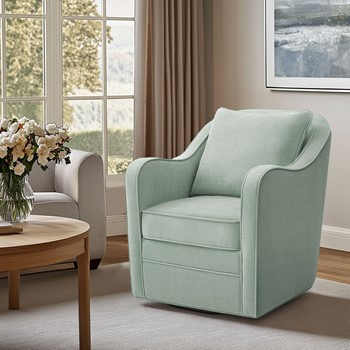 Wholesale Madison Park Brianne Upholstered Swivel Curved Armchair