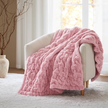 Wholesale Madison Park Ruched Fur Throw