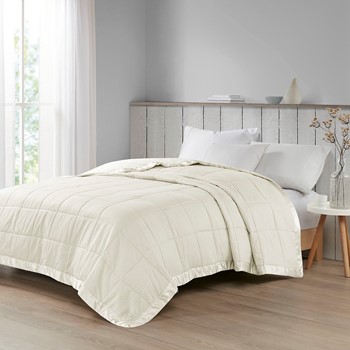 Wholesale Madison Park Cambria Oversized Down Alternative Blanket with Satin Trim