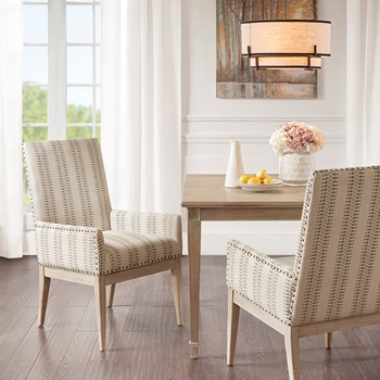 Olliix by Martha Stewart Beige Set of 2 Holls Dining Chairs