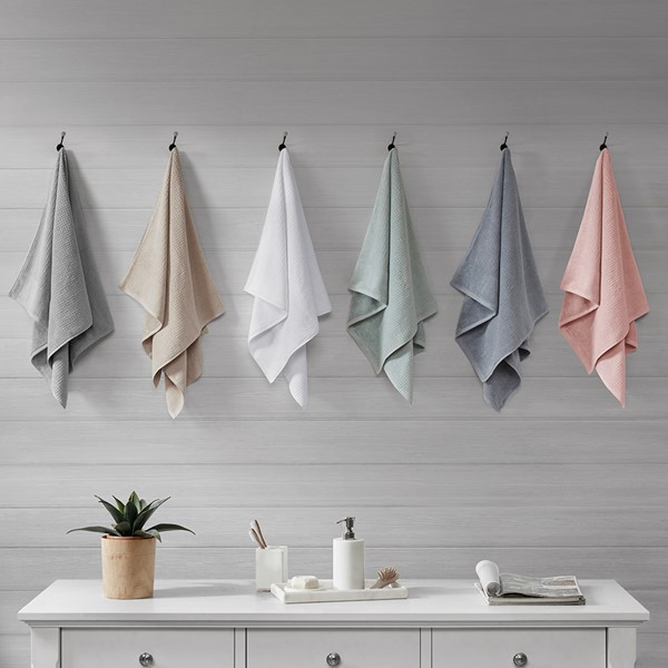 Martha Stewart Jacquard 2-piece Bath Towel Set