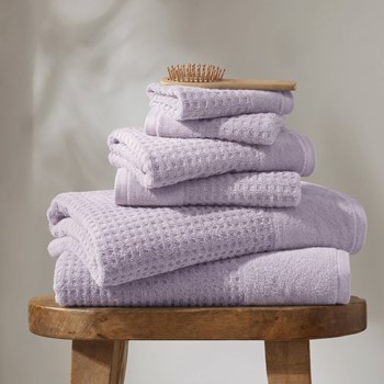 Wholesale Madison Park Spa Waffle Cotton Jacquard Bath Towel 6 Piece Set