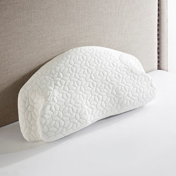 1 Orthopedic Bamboo Seat Cushion Chair Comfort Soft Foam Pad Pillow Memory Foam, Size: One size, White