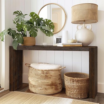 Monterey Counter-Height Wood Console Table (64"W)