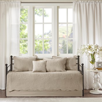 Tuscany 6 Piece Reversible Scalloped Edge Daybed Cover Set