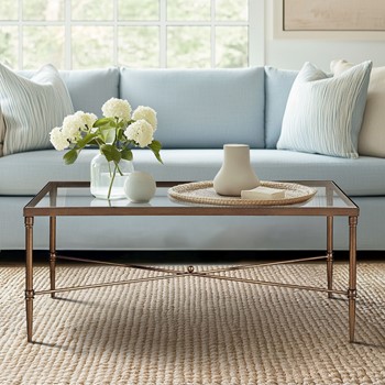 Porter Rectangular Metal & Glass Coffee Table