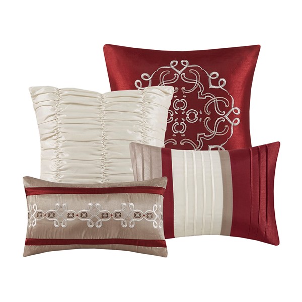 Madison Park Essentials Jelena 24-Piece King Complete Comforter Set In Red