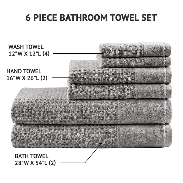 Long Staple Combed Cotton Highly Absorbent Solid 8-Piece Towel Set - Green Essence